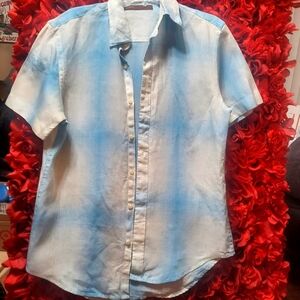 Perry Ellis Men's Linen Dress Shirt Size MediumAPT 9 Men's Size M Long Sleeve